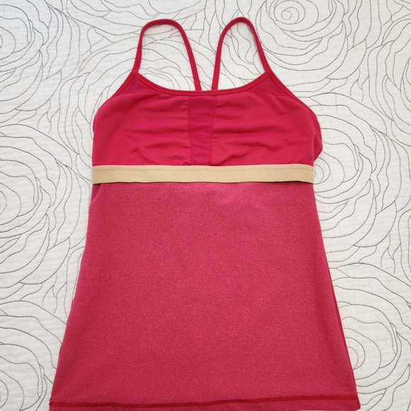 LULULEMON [6] Pink Heathered Power Y Lululemon Tank - Picture 9 of 14
